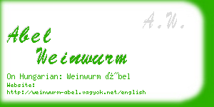 abel weinwurm business card